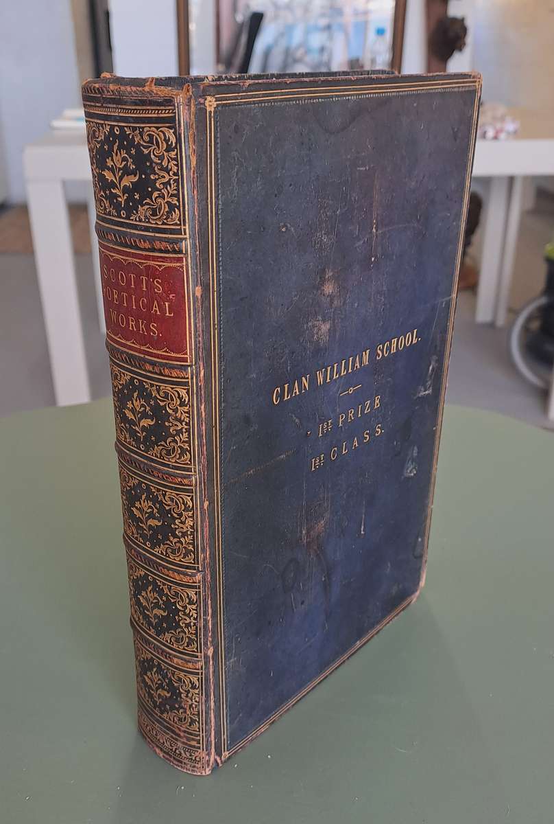 ANTIQUE 1863 POETICAL WORKS OF SCOTT *STUNNING & BEAUTIFUL*