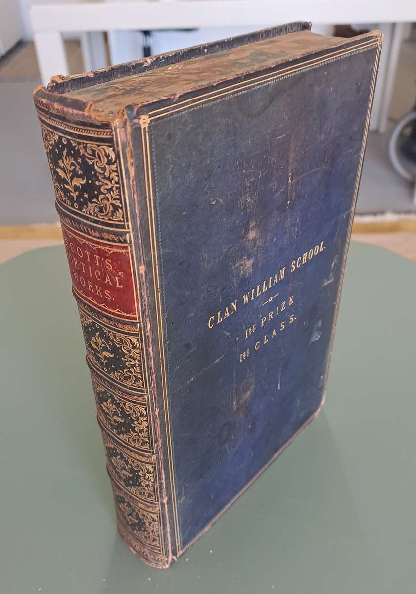 ANTIQUE 1863 POETICAL WORKS OF SCOTT *STUNNING & BEAUTIFUL*