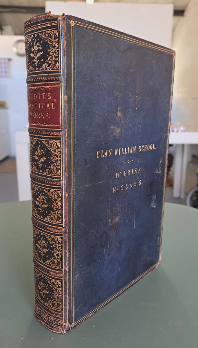 ANTIQUE 1863 POETICAL WORKS OF SCOTT *STUNNING & BEAUTIFUL*