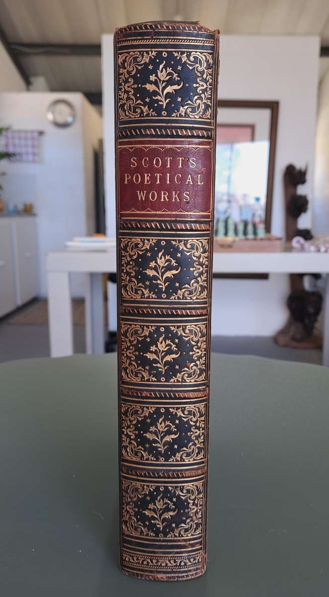 ANTIQUE 1863 POETICAL WORKS OF SCOTT *STUNNING & BEAUTIFUL*