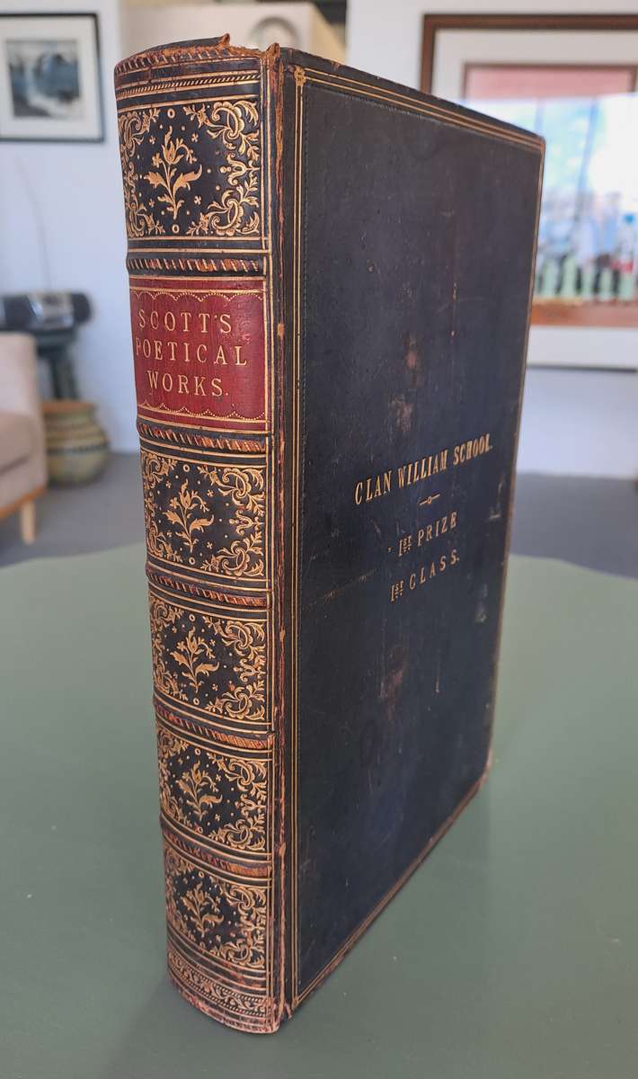 ANTIQUE 1863 POETICAL WORKS OF SCOTT *STUNNING & BEAUTIFUL*