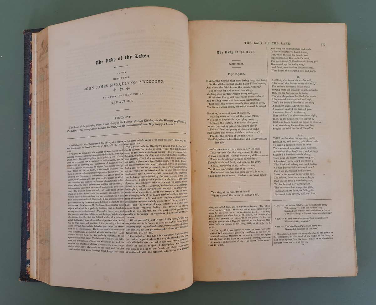 ANTIQUE 1863 POETICAL WORKS OF SCOTT *STUNNING & BEAUTIFUL*