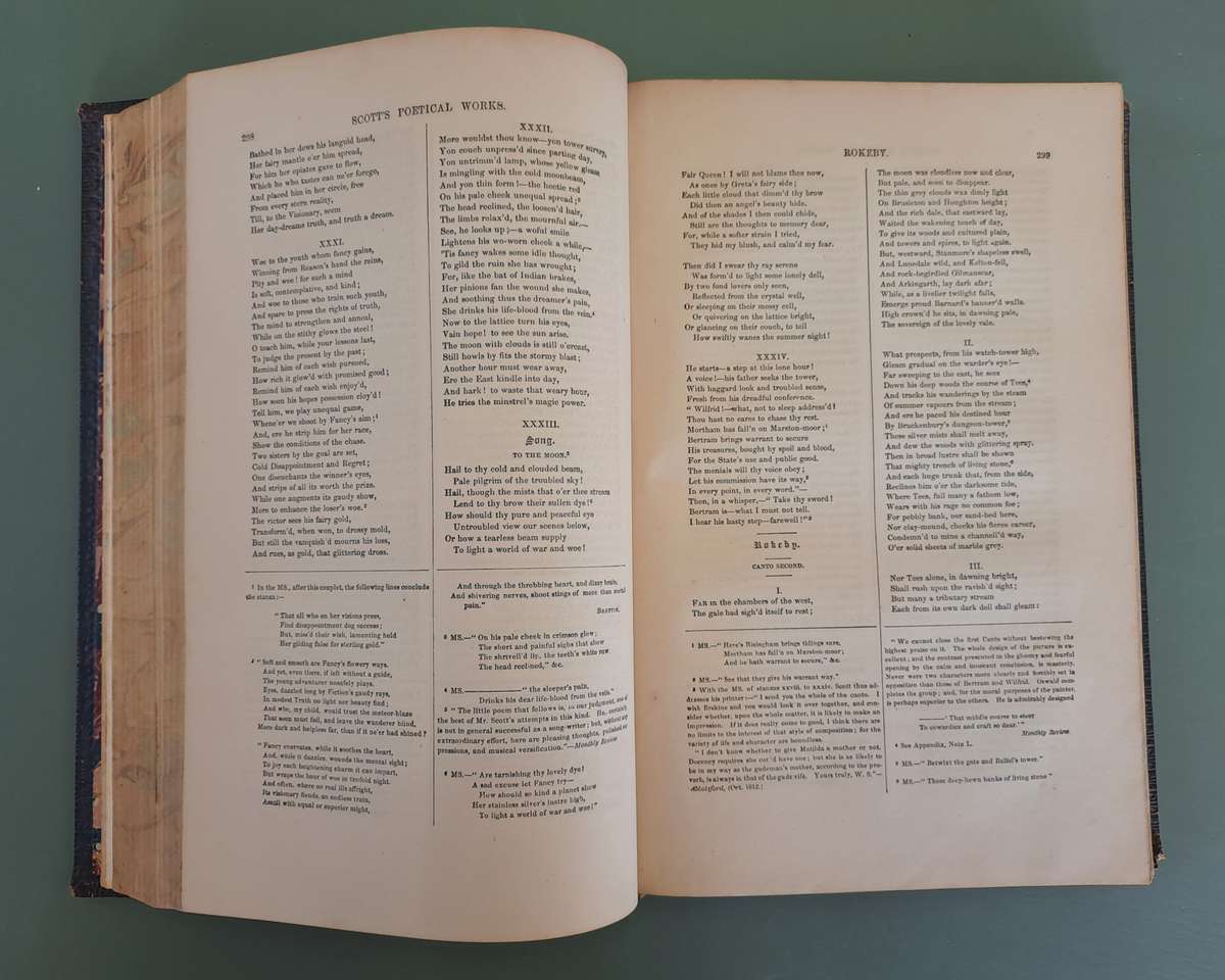 ANTIQUE 1863 POETICAL WORKS OF SCOTT *STUNNING & BEAUTIFUL*