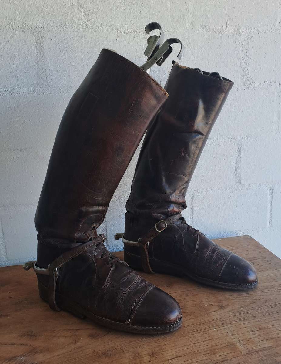 Early 1900's Vintage Leather Calvary Riding Boots