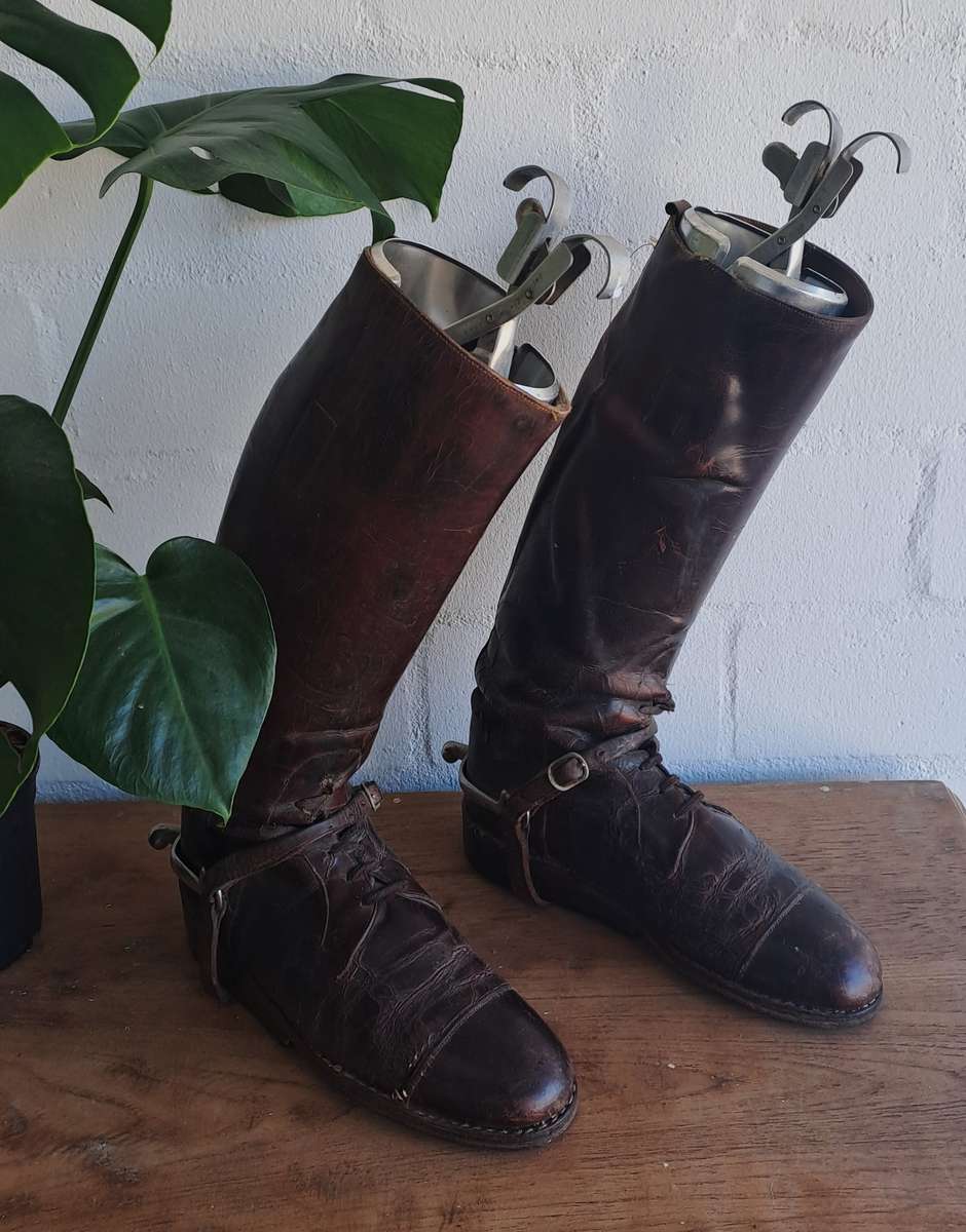 Early 1900's Vintage Leather Calvary Riding Boots