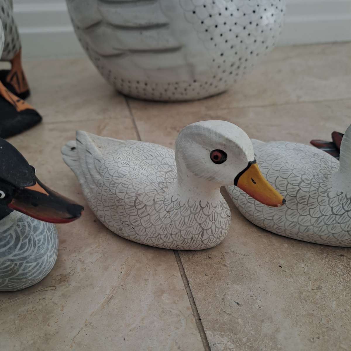 COLLECTION OF CARVED - HAND PAINTED WOODEN DUCKS! *BEAUTIFUL COLLECTION*