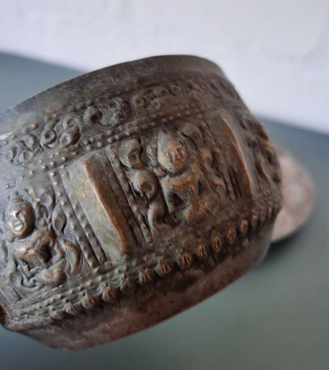 BEATEN COPPER ANTIQUE EASTERN BOWL AND PLATE!!