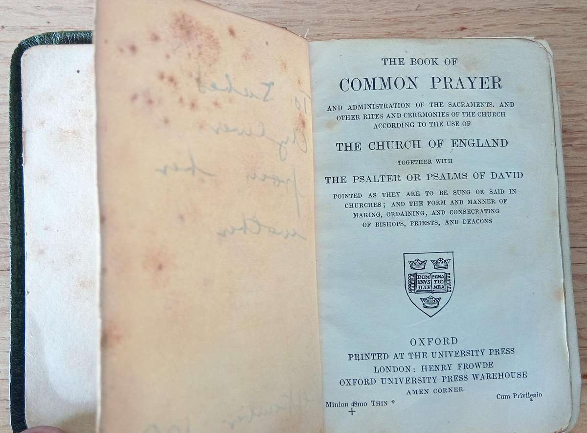 LOVELY VINTAGE SET OF 3 *COMMON PRAYER, HYMNS A&M BOOKS CIRCA 1928