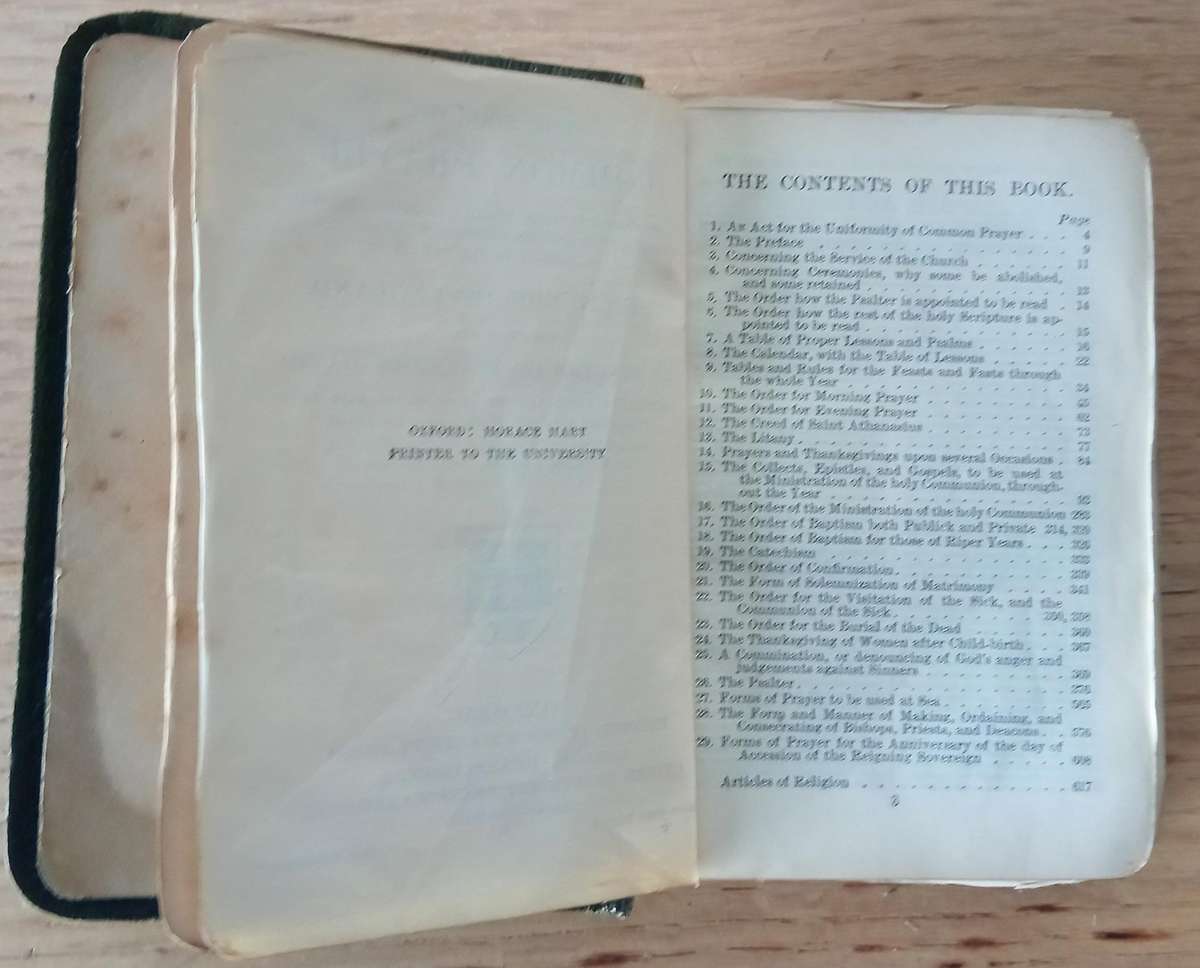 LOVELY VINTAGE SET OF 3 *COMMON PRAYER, HYMNS A&M BOOKS CIRCA 1928