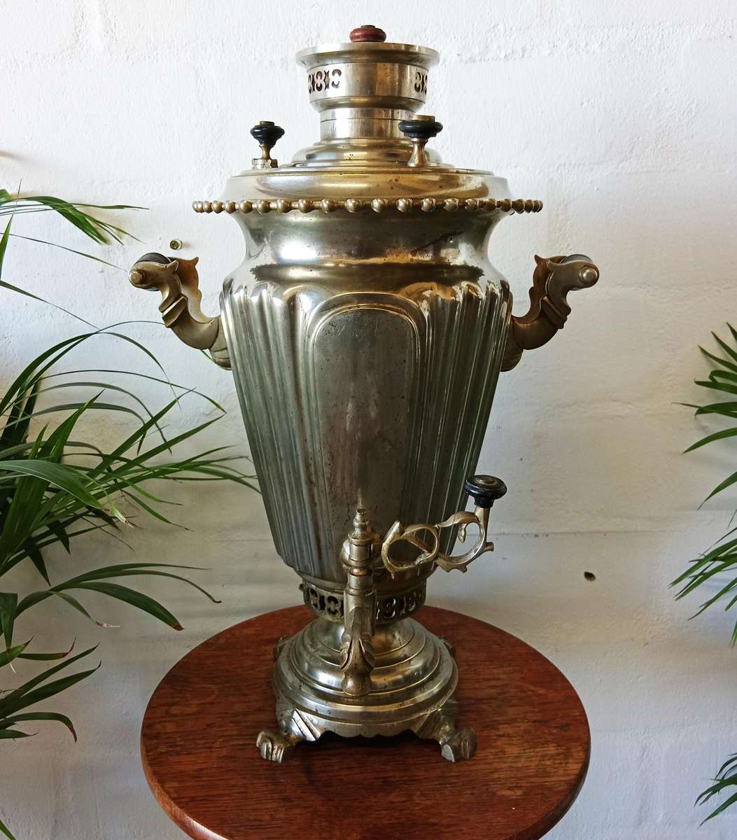 19th Century Russian Samovar Stamped
