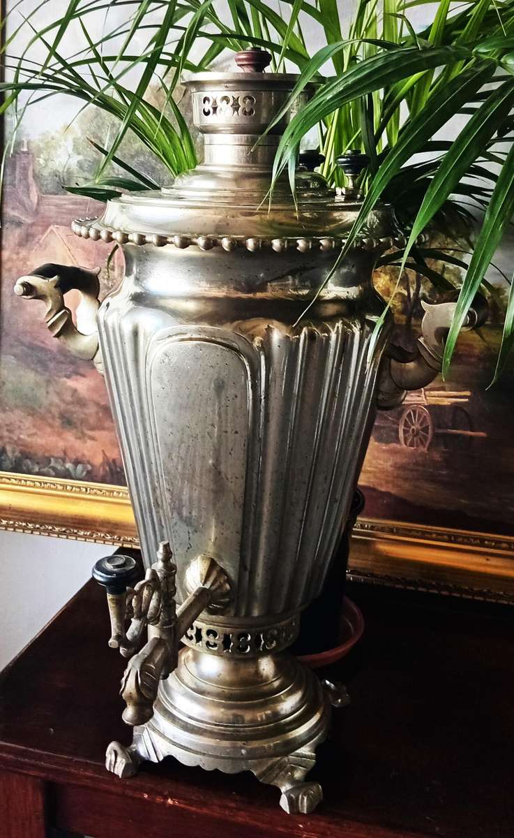 19th Century Russian Samovar Stamped