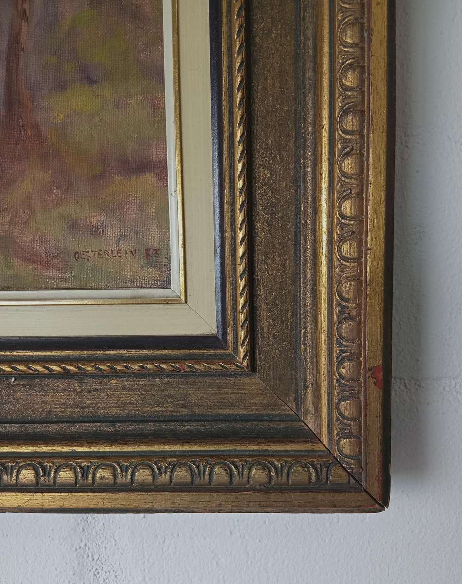 CHARLOTTE OESTERLEIN  SIGNED OIL ON BOARD LANDSCAPE