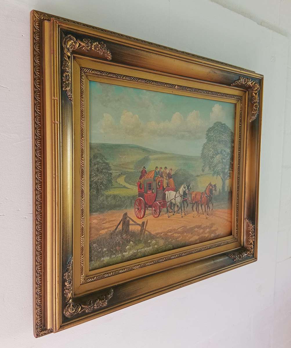 *VALUE R35000+* ORIGINAL RICHARD TEMPLE OIL PAINTING*PASSING THE LONG MAN ON THE SOUTH DOWNS*
