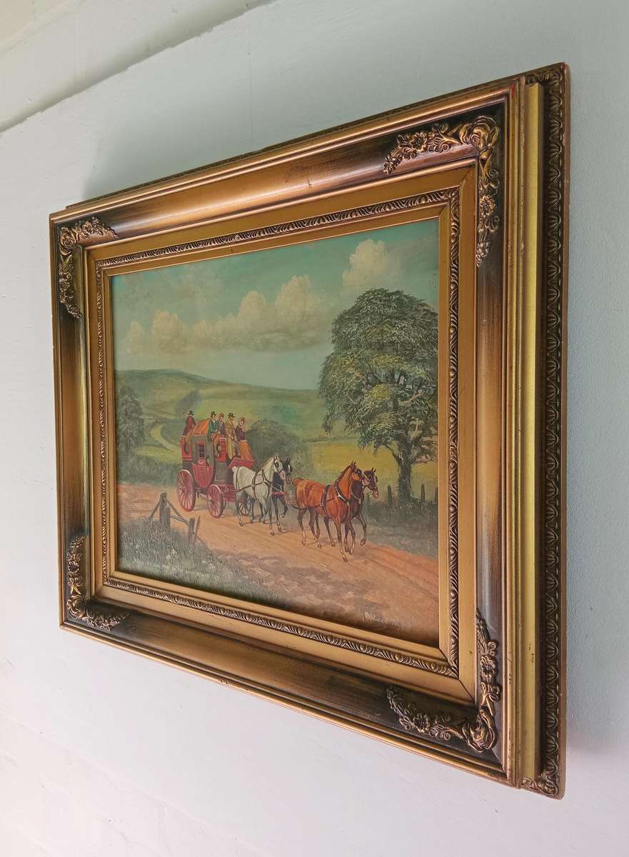 *VALUE R35000+* ORIGINAL RICHARD TEMPLE OIL PAINTING*PASSING THE LONG MAN ON THE SOUTH DOWNS*