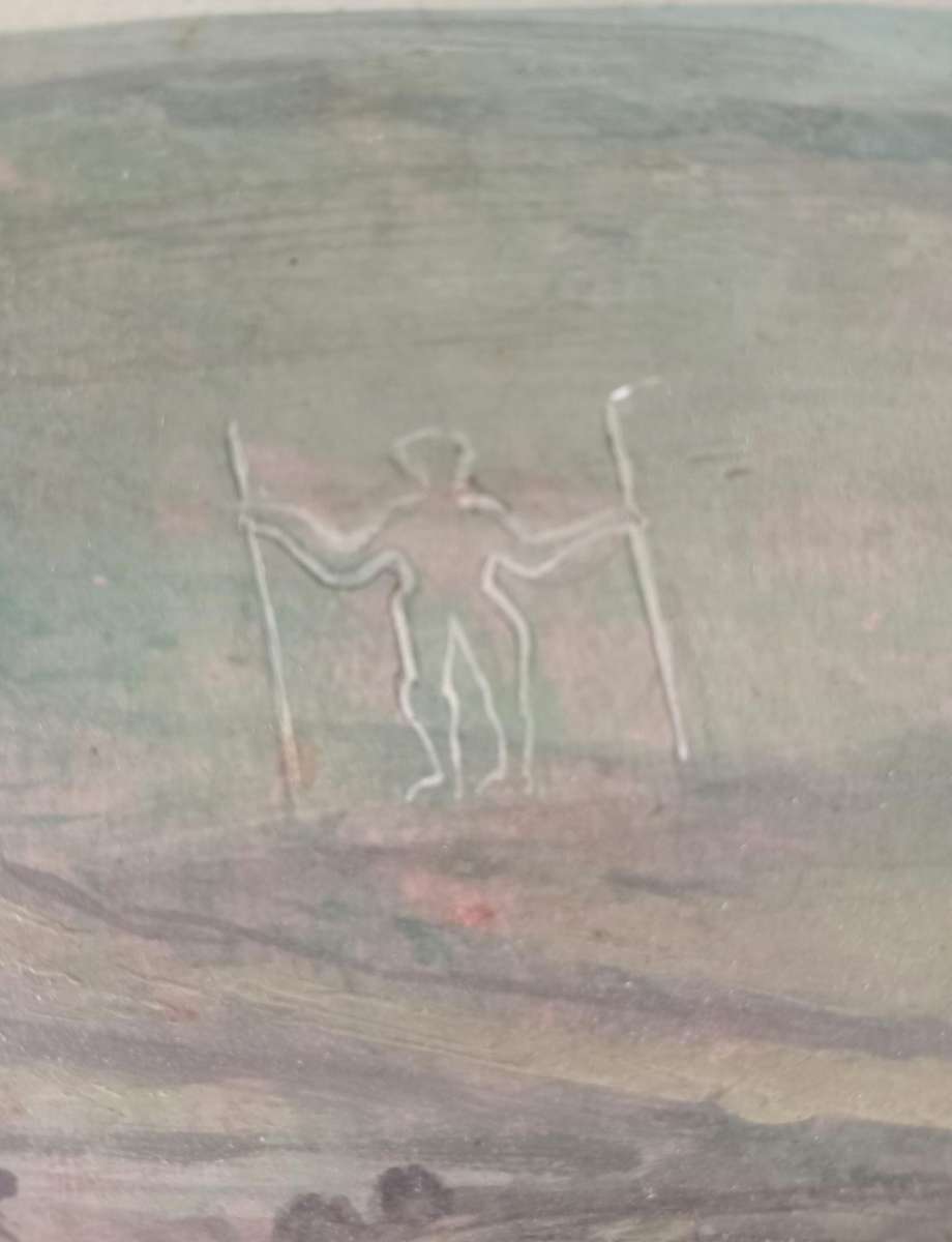 *VALUE R35000+* ORIGINAL RICHARD TEMPLE OIL PAINTING*PASSING THE LONG MAN ON THE SOUTH DOWNS*