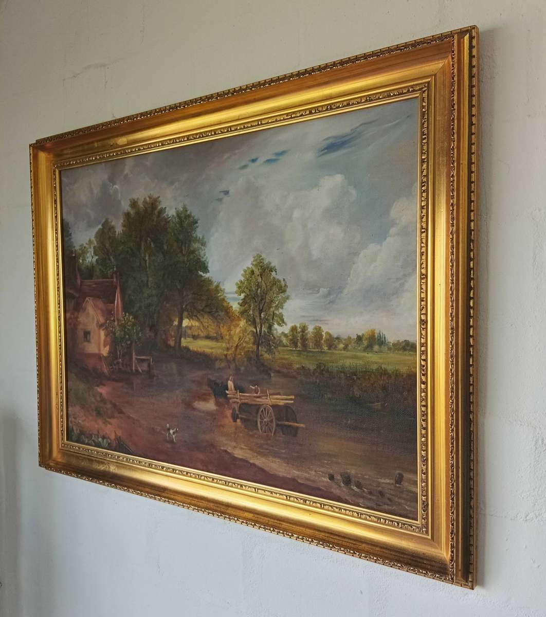 Oil on Board Painting "The Valley Farm" (John Constable Replica)