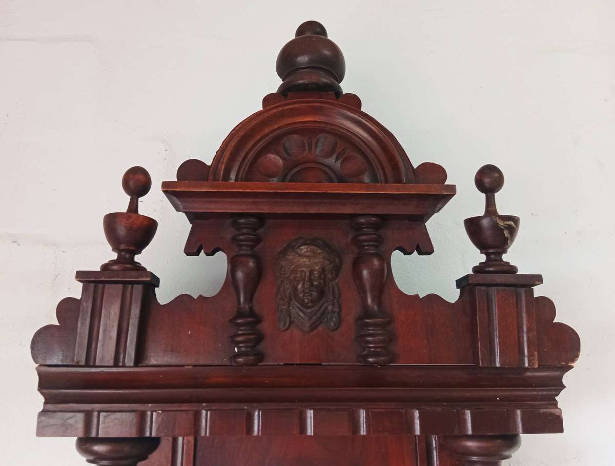 BEAUTIFULLY CARVED GUSTAV BECKER ANTIQUE WALL CLOCK*SELLS FOR HUNDREDS OF DOLLARS OVERSEAS*