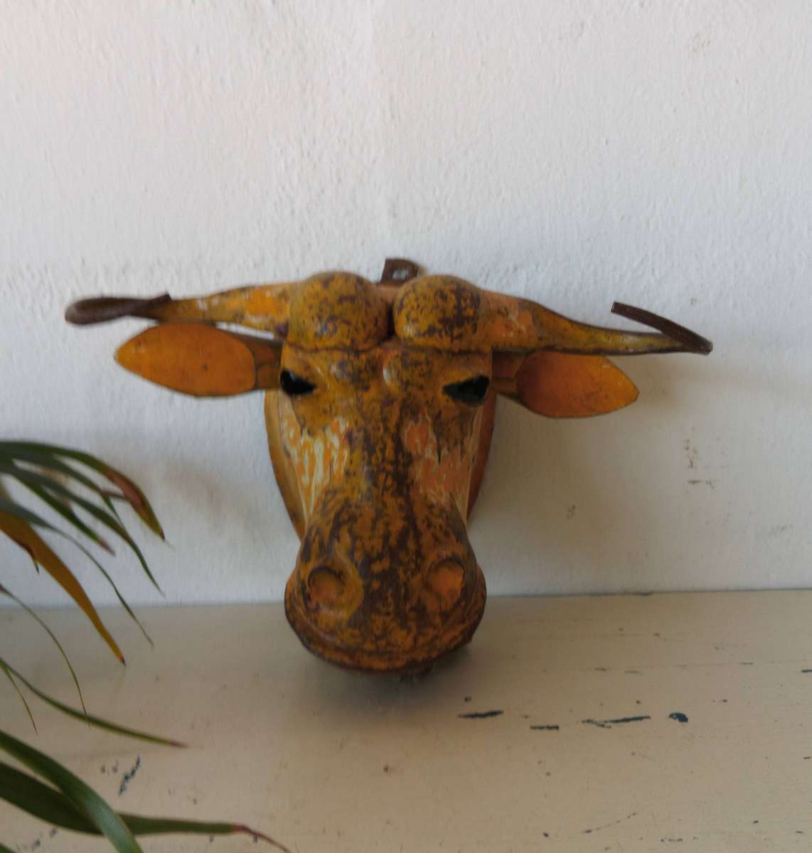 Rustic Handcrafted Wall Mounted Metal Animal Sculptures - Lot of 5