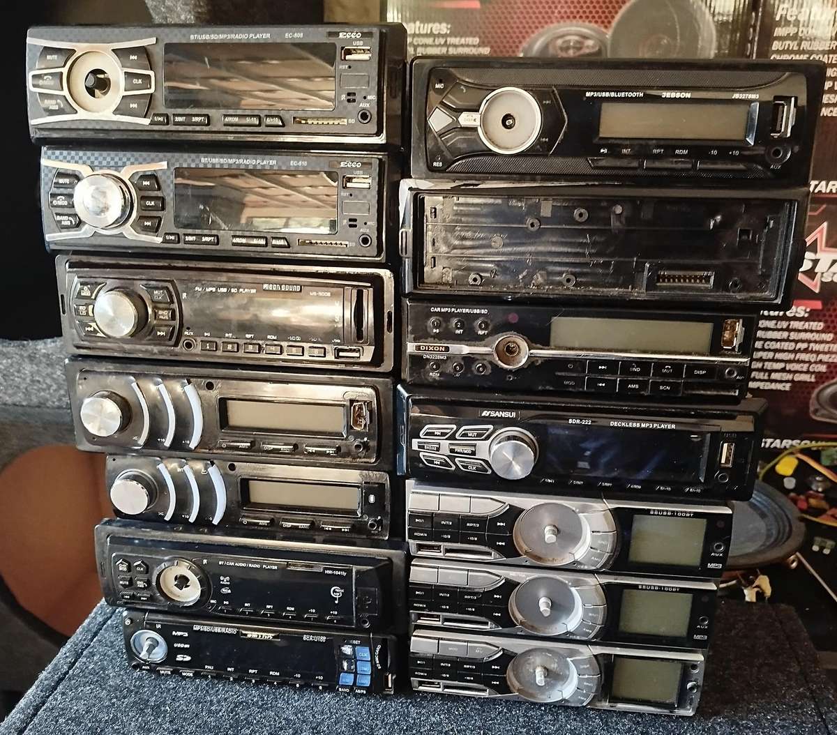 *One Bid for All 14* Various Single Din Head Units - Faulty - For Parts/Spares