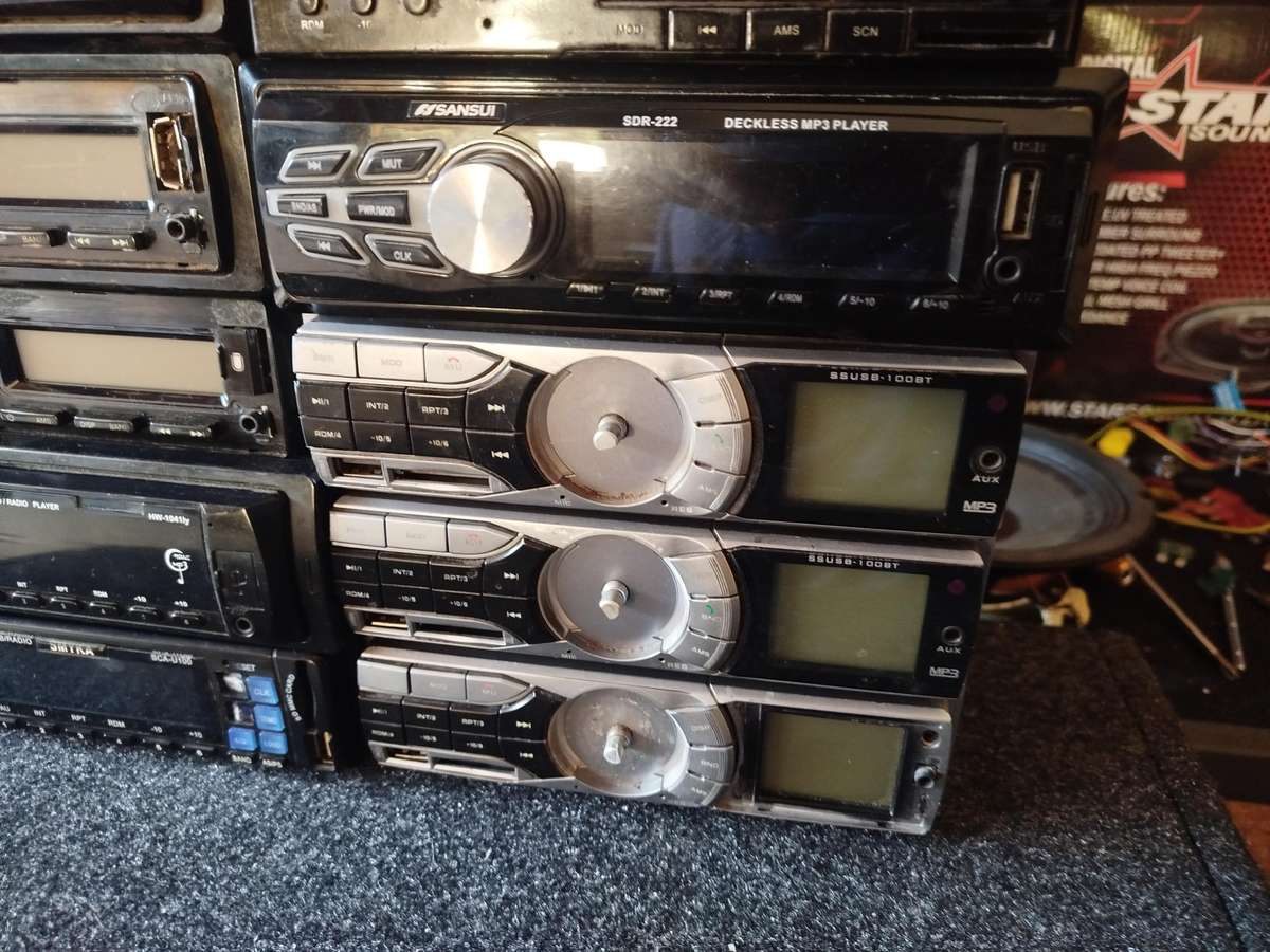 *One Bid for All 14* Various Single Din Head Units - Faulty - For Parts/Spares