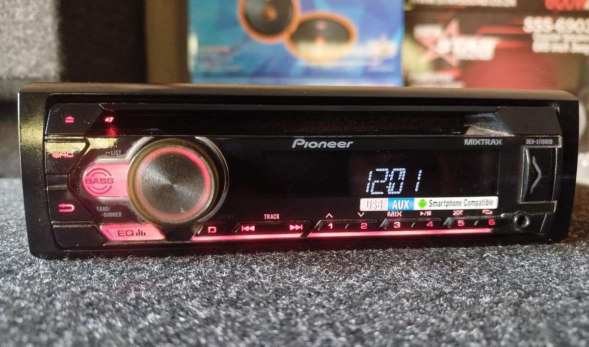 Pioneer Single Din Car Media Player with USB/AUX/CD/MP3 (DEH-S1150UB)