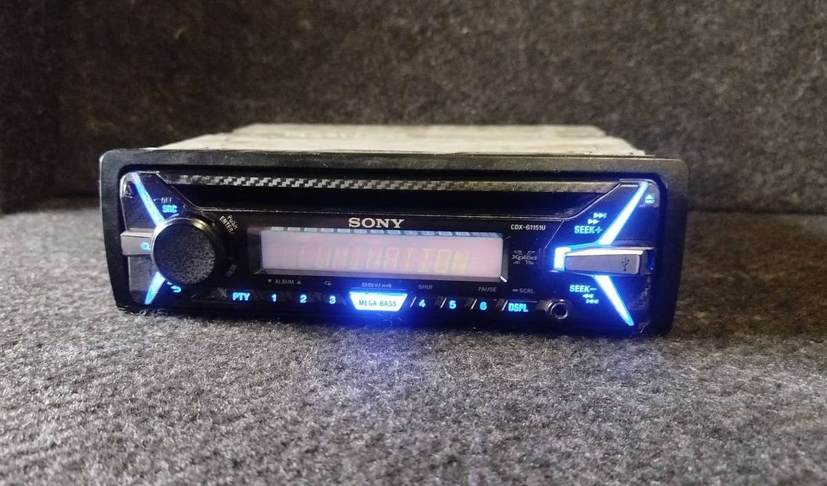 Sony Single Din Car Media Player with USB/AUX/CD (CDX-G1151U)