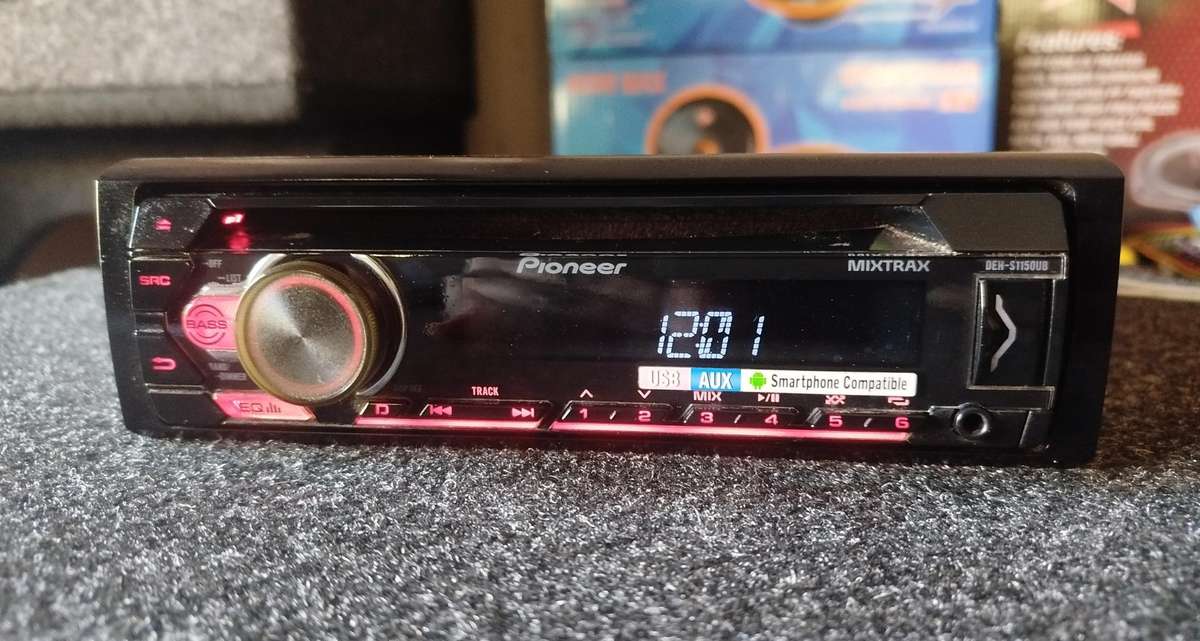 Pioneer Single Din Car Media Player with USB/AUX/CD/MP3 (DEH-S1150UB)