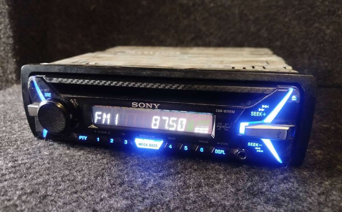 Sony Single Din Car Media Player with USB/AUX/CD (CDX-G1151U)