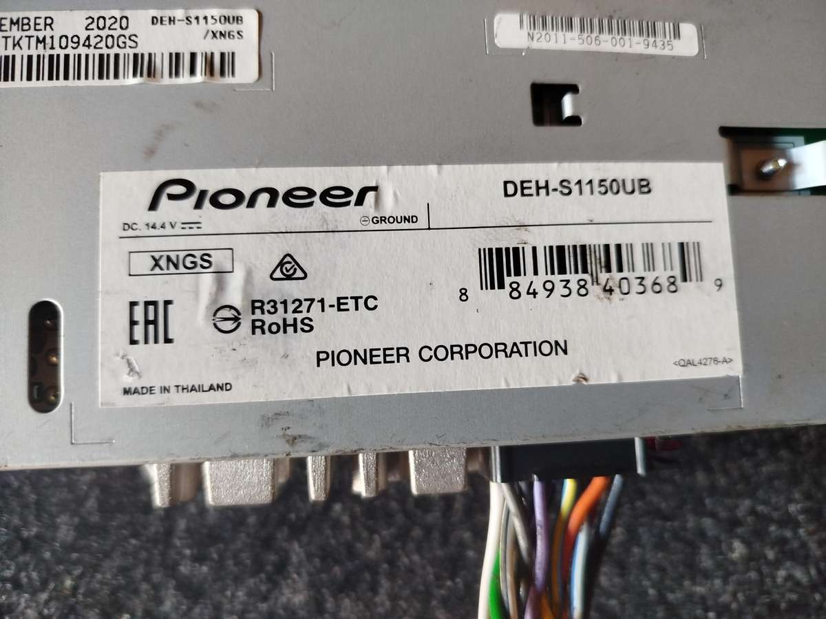 Pioneer Single Din Car Media Player with USB/AUX/CD/MP3 (DEH-S1150UB)