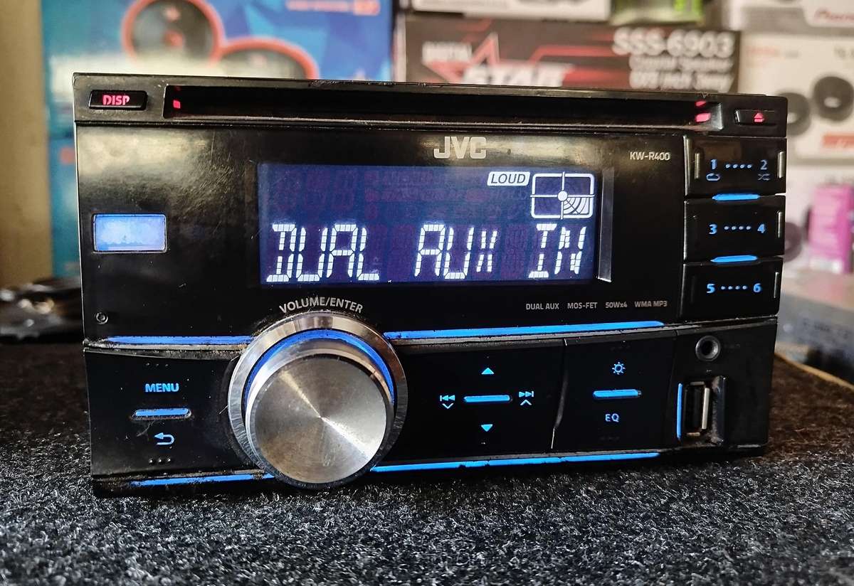 JVC Double Din Car Media Player with USB/CD/AUX (KD-R400) -