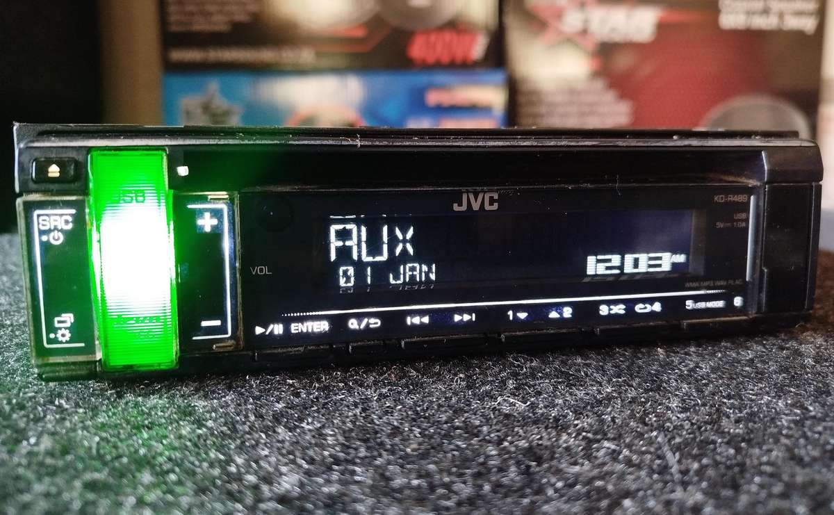 JVC Single Din Car Media Player with USB/AUX/CD (KD-R489)