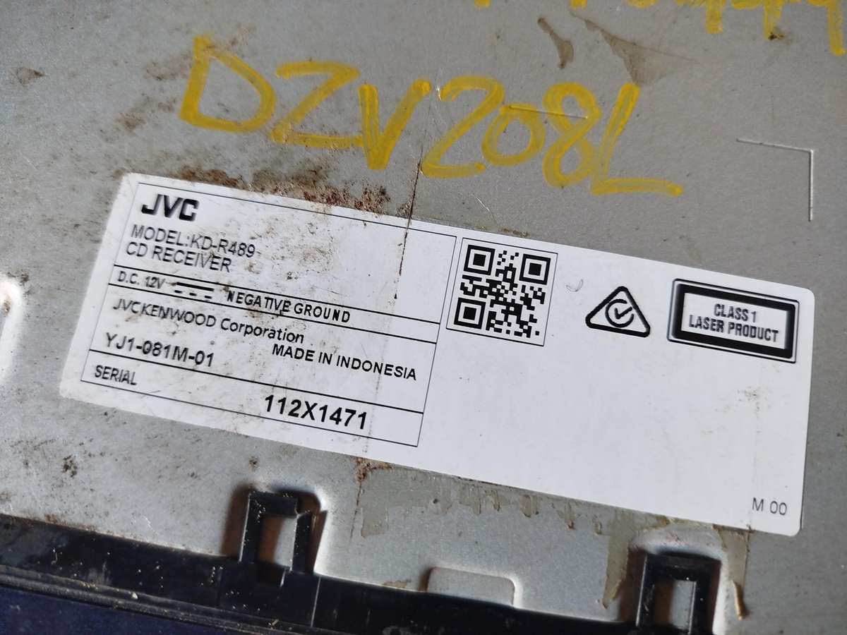 JVC Single Din Car Media Player with USB/AUX/CD (KD-R489)