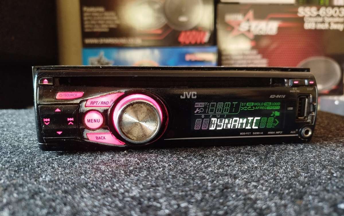 JVC Single Din Car Media Player with USB/AUX/CD (KD-R416)