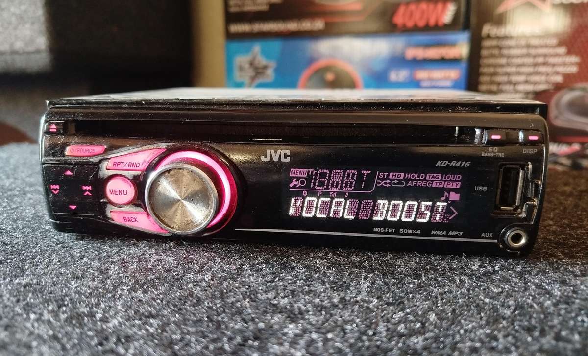 JVC Single Din Car Media Player with USB/AUX/CD (KD-R416)