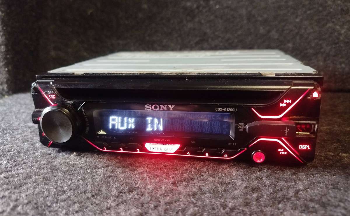 Sony Single Din Car Media Player with USB/AUX/CD (CDX-G1200U)