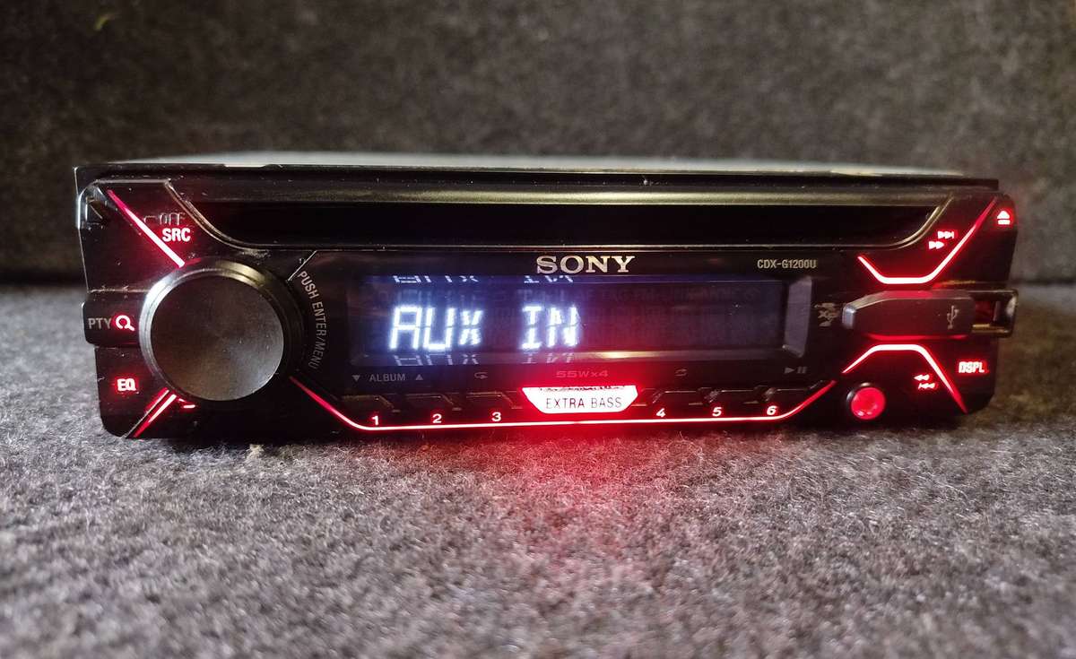 Sony Single Din Car Media Player with USB/AUX/CD (CDX-G1200U)