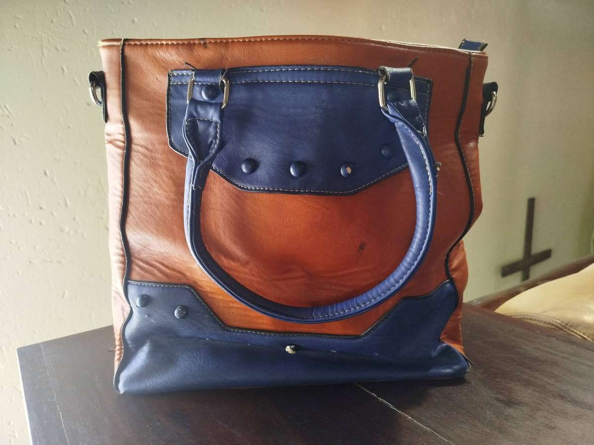 Large Bag - Brown/Blue