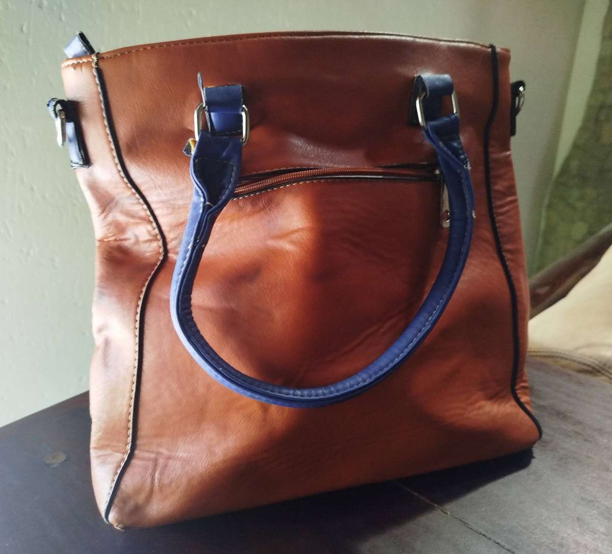Large Bag - Brown/Blue