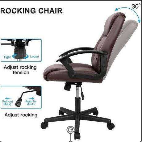 Home Office Chair Ergonomic Desk Chair Swivel - BROWN
