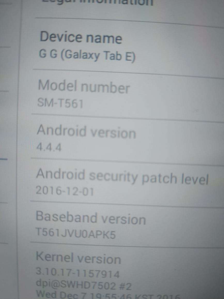 Galaxy Tab E (9.6", 3G) SM-T561