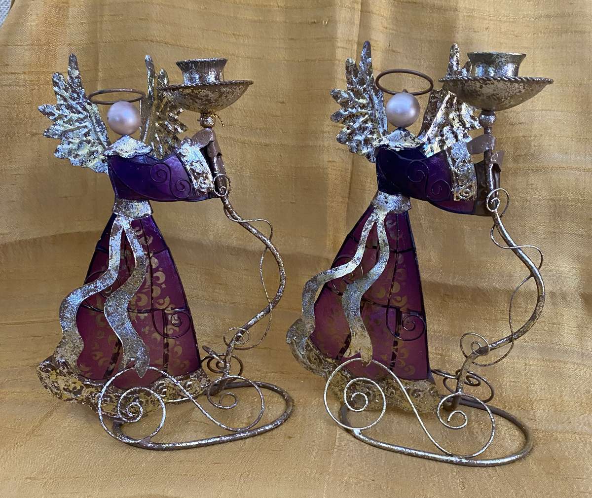 Christmas Angels candle stick holders