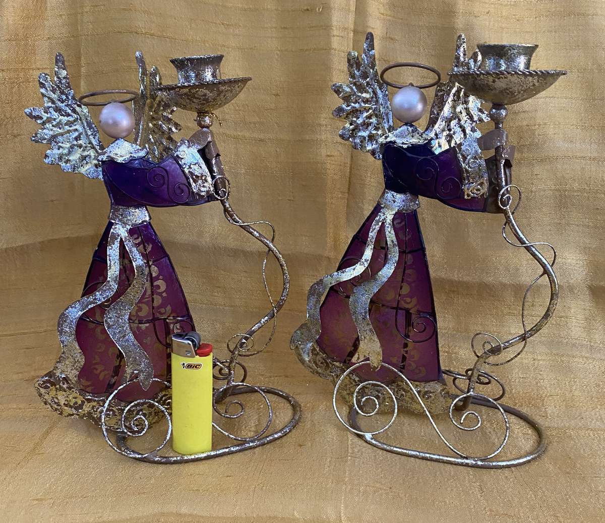 Christmas Angels candle stick holders