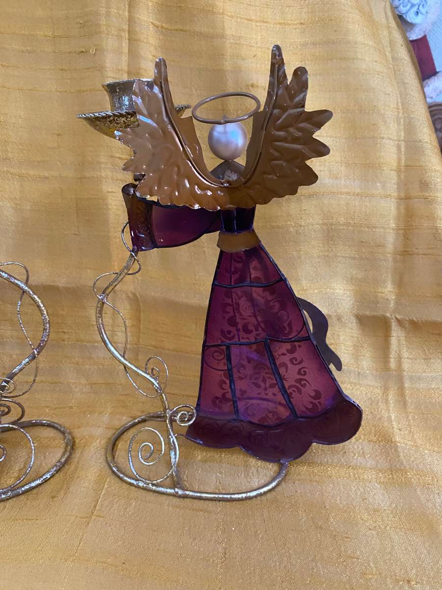 Christmas Angels candle stick holders