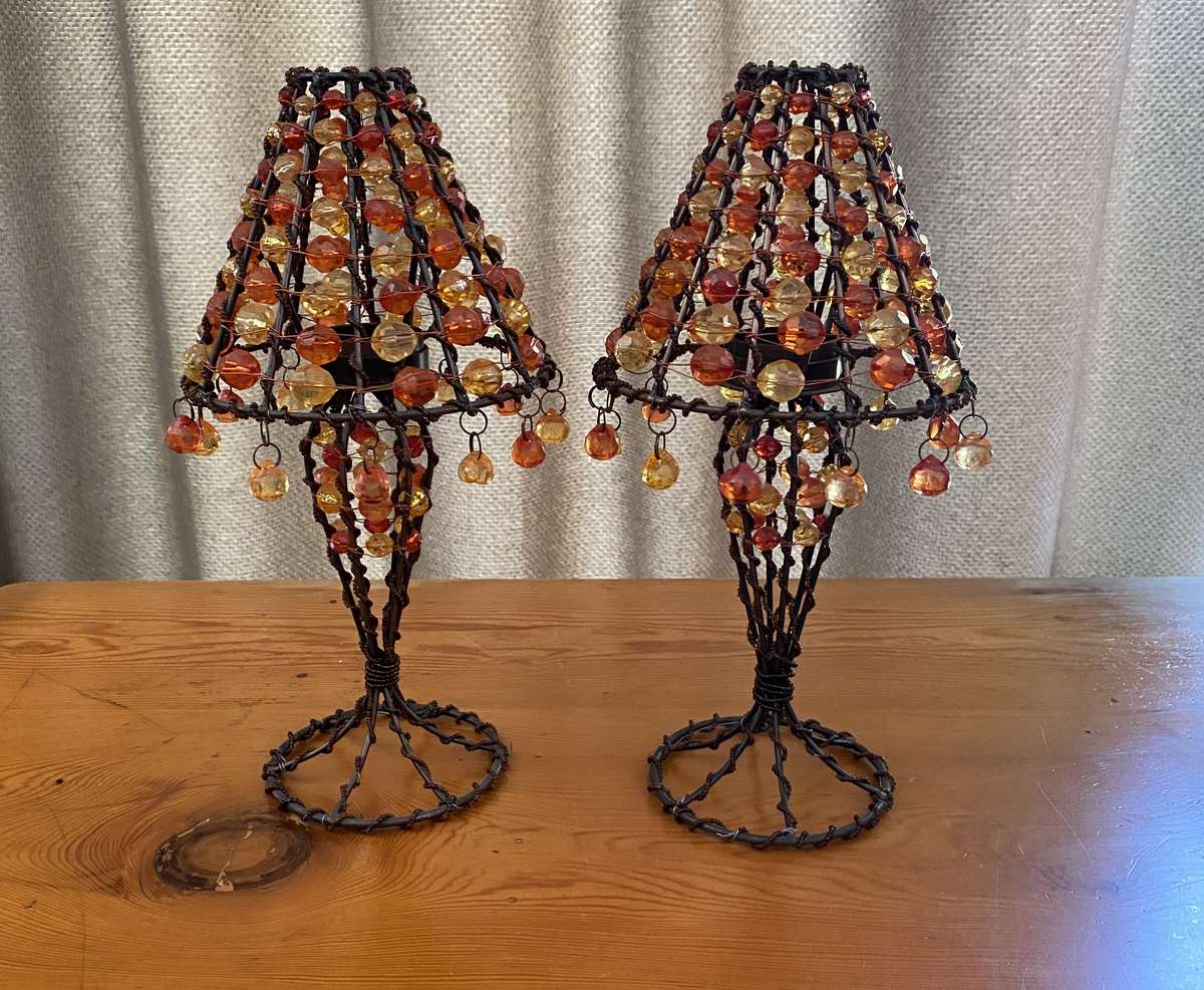 BEADED CANDLE HOLDERS