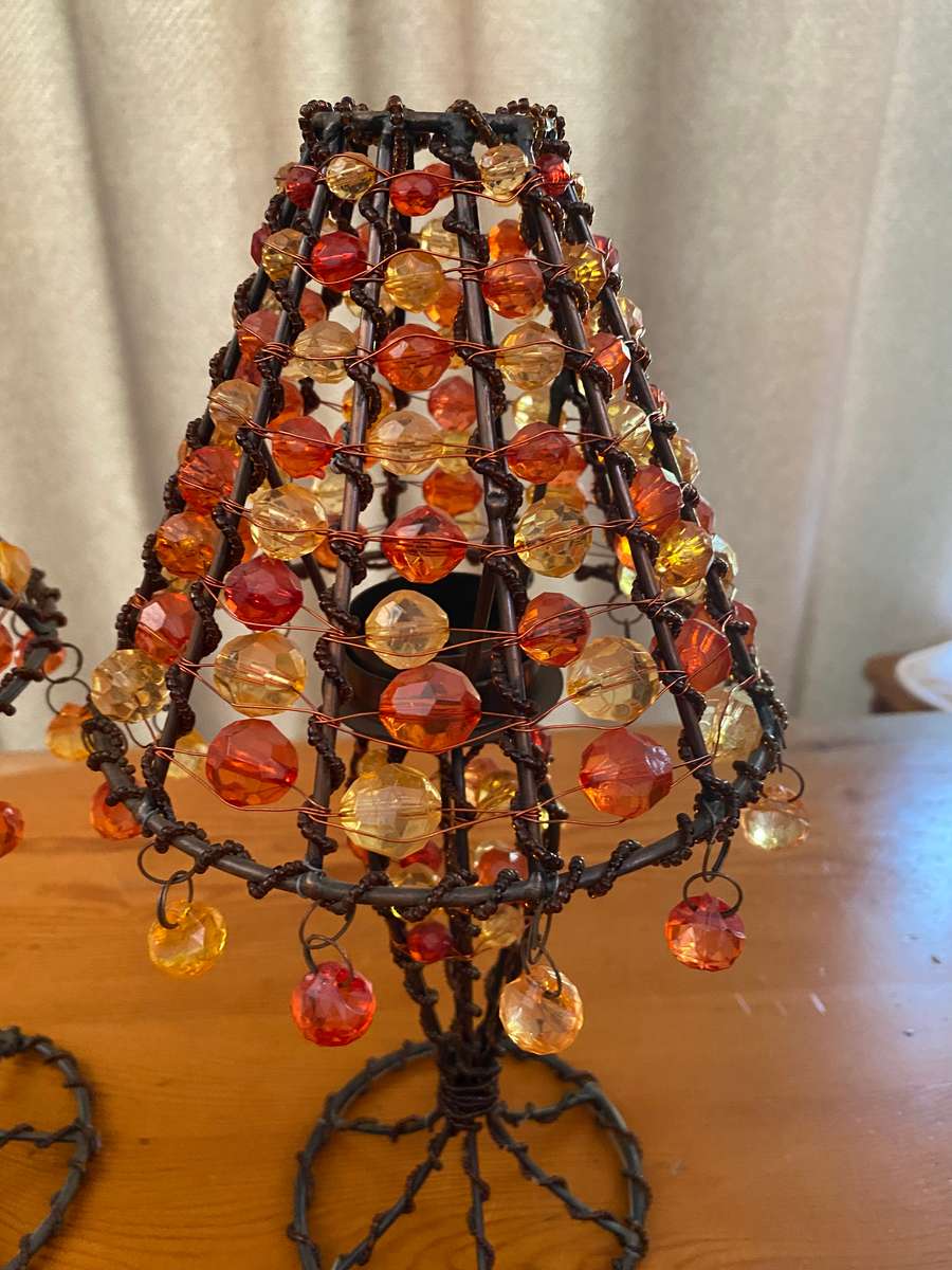 BEADED CANDLE HOLDERS