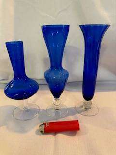 Three Blue Vases