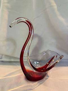 Red Swan Vase
