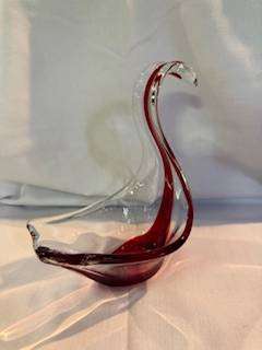 Red Swan Vase