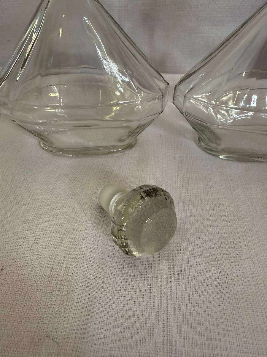 TWO SMALL DECANTERS