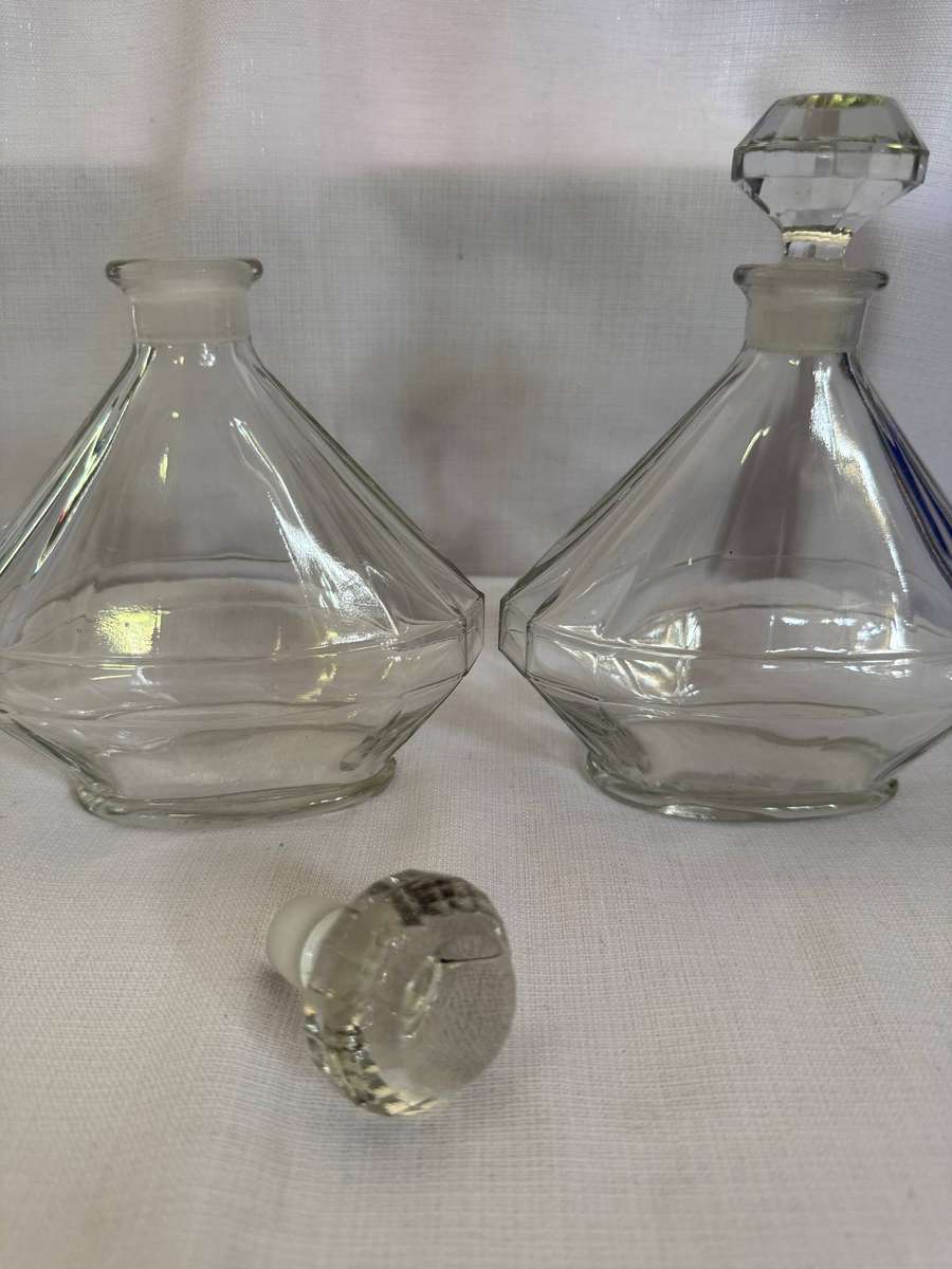 TWO SMALL DECANTERS